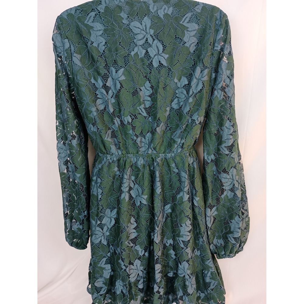 cupshe‎ boho green blue whimsigoth fairycore lace S mini dress western romantic - Picture 12 of 12